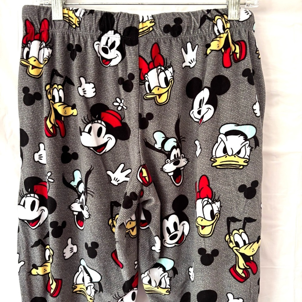Disney Mickey Minnie Donald Gray pajama Joggers SZ S NWOT - Picture 3 of 8
